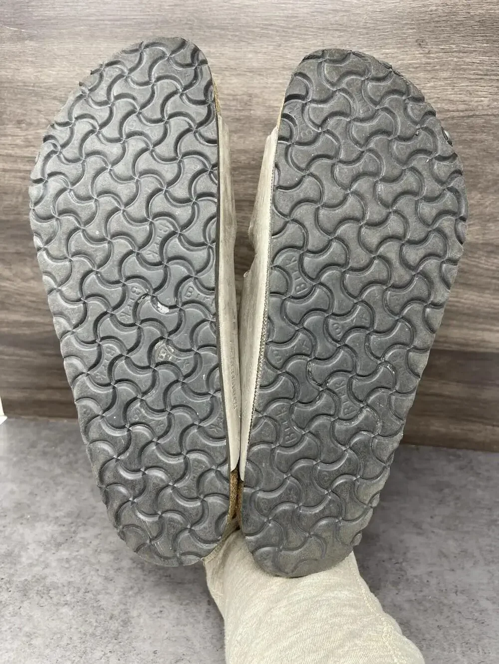 Birkenstock Arizona Taupe Suede Leather Sandals Mens Size 11 (44) Slide - Picture 7 of 8